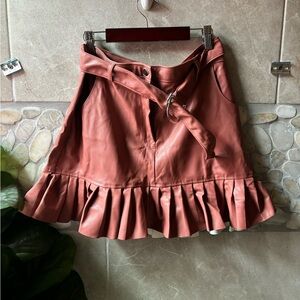 Boutique Pleather Mini Skirt Size L